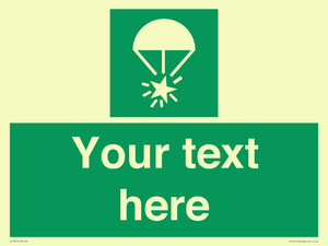 Custom sign safe condition Rocket parachute flare